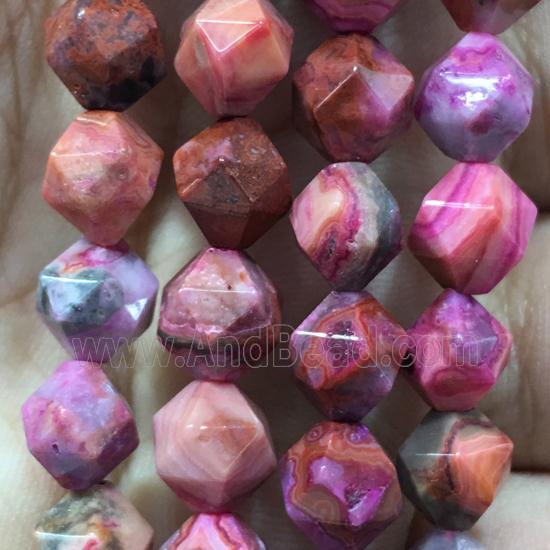peach Crazy Agate Beads, cutted round