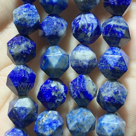 blue Lapis Lazuli beads, faceted round