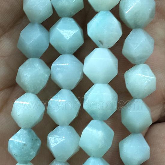 faceted round Amazonite beads