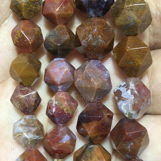 Mexico Nueva Agate Beads, faceted round