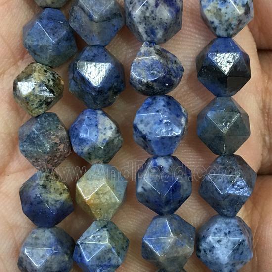 blue Sunset Dumortierite Beads, faceted round