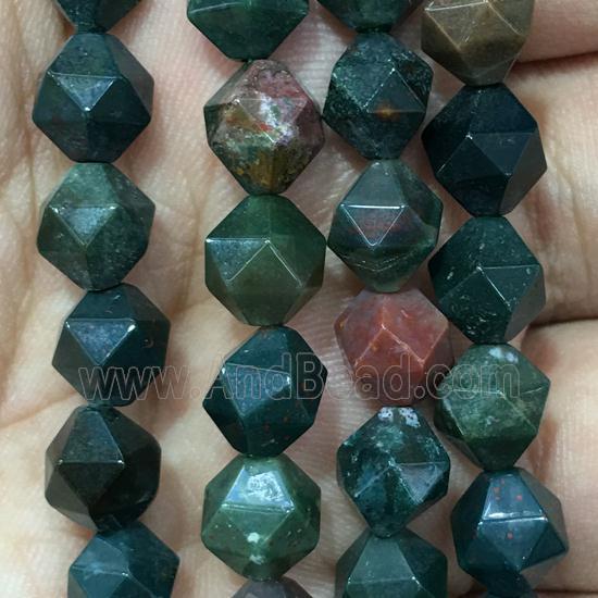 BloodStone Japser beads, faceted round