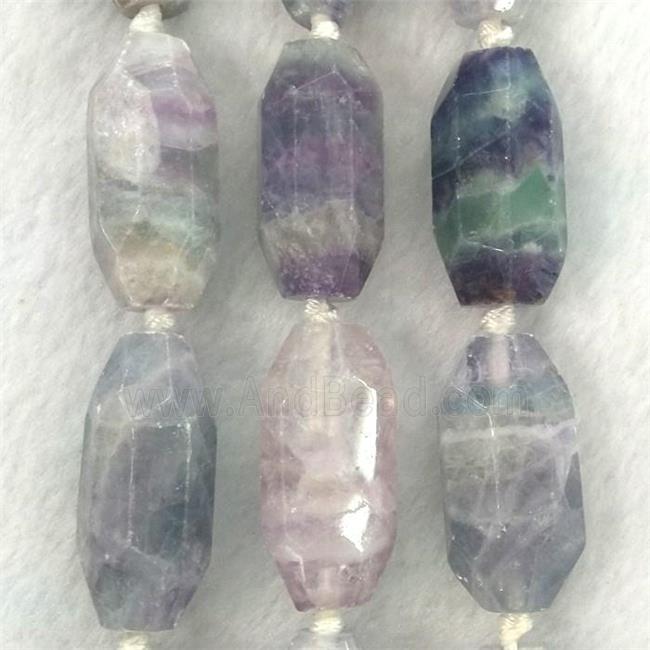 multiColor Fluorite beads, faceted rice