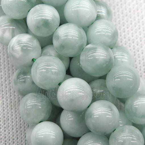 Natural Green Snowflake Angelite Smooth Round
