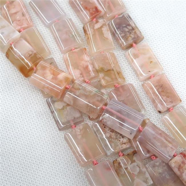 natural Cherry Agate rectangle beads