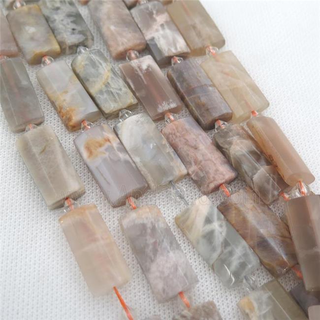 MoonStone Beads, faceted rectangle, B-grade