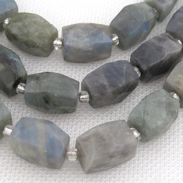 Labradorite Beads, faceted Cuboid