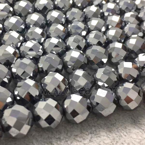 Natural Terahertz Stone Beads Faceted Round