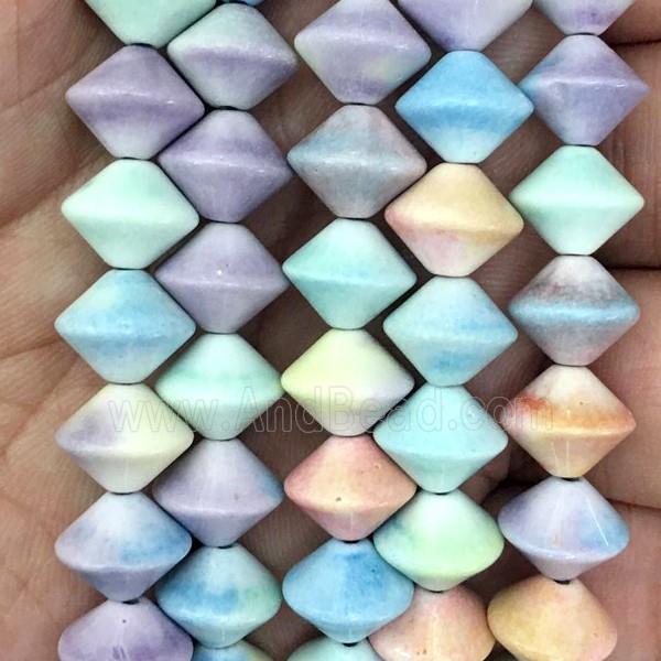 Alashan Agate bicone Beads, flying saucer