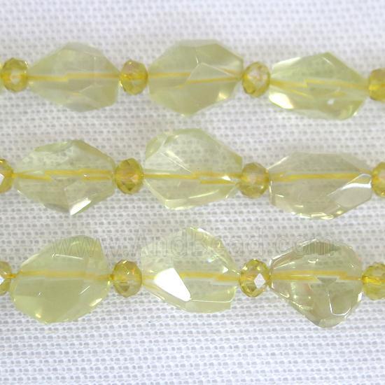 Lemon Quartz Beads, freeform