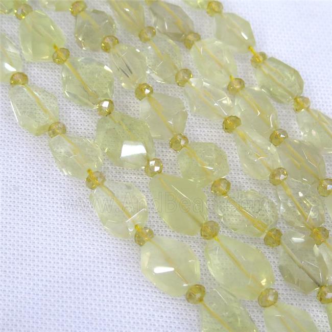 Lemon Quartz Beads, freeform