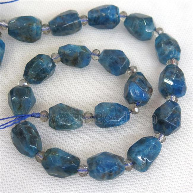 blue Apatite beads, freeform
