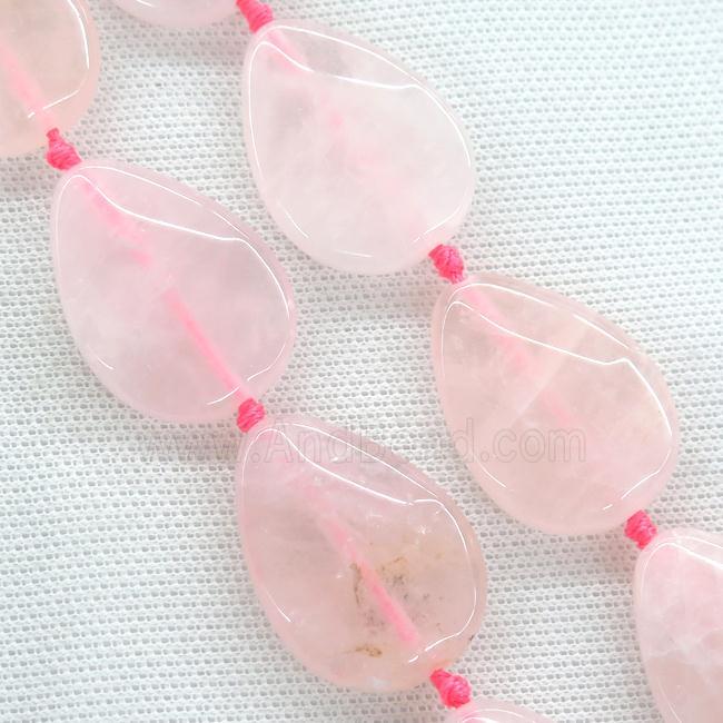 Rose Quartz teardrop beads