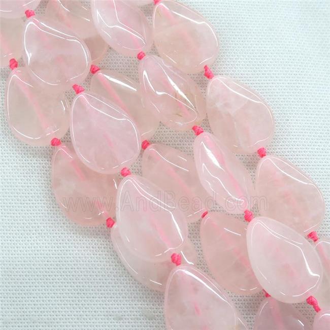 Rose Quartz teardrop beads