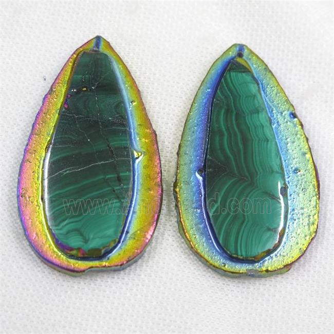 Malachite teardrop pendant