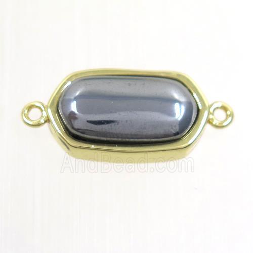 Terahertz Stone connector, oval, gold plated
