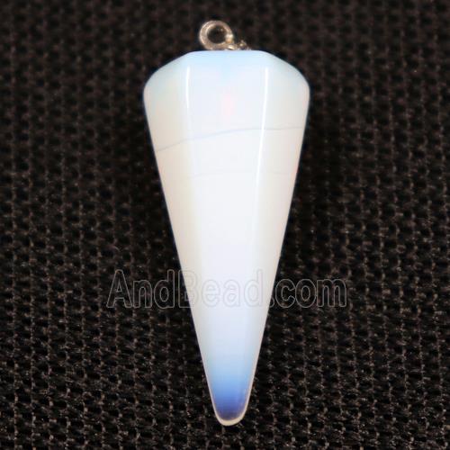 white opalite pendulum pendants