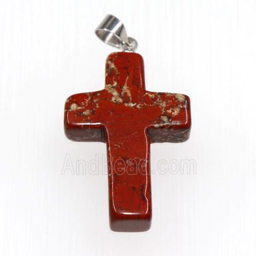 Red Jasper pendants, cross