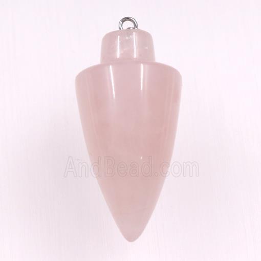 rose quartz pendants, bullet