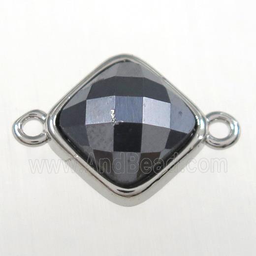 Terahertz stone connector, platinum plated