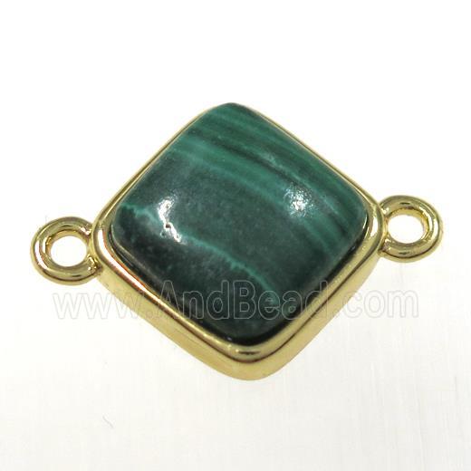 green Malachite connector, gold plated