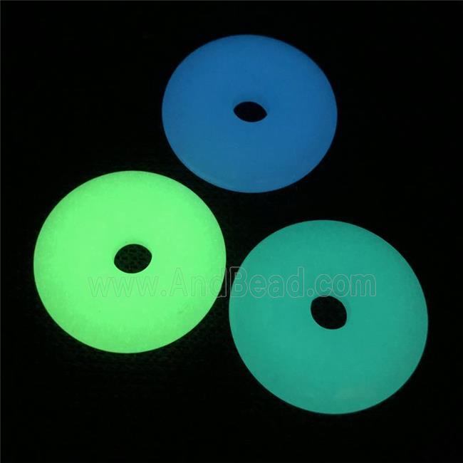 noctilucent stone donut pendants, mixed