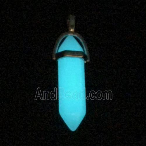 noctilucent stone bullet pendants, mixed