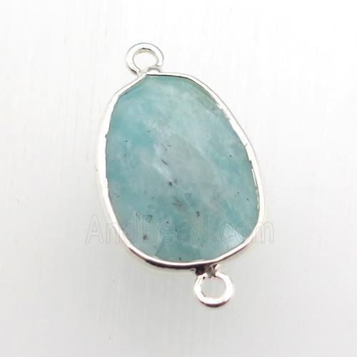 Amazonite connector, teardrop