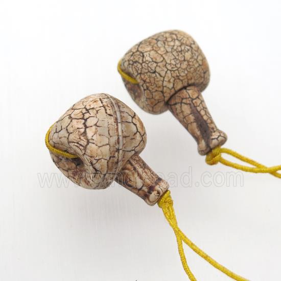 Tibetan Agate Guru Beads, 3holes