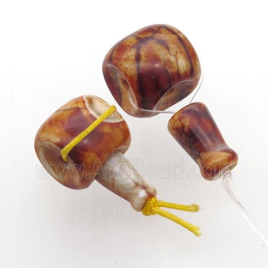 Tibetan Agate Guru Beads, 3holes