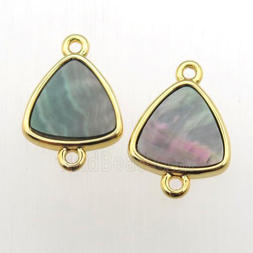 gray Abalone Shell triangle connector