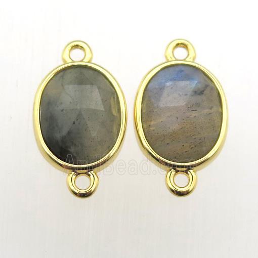 Labradorite oval connector