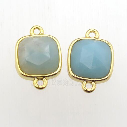 Amazonite square connector