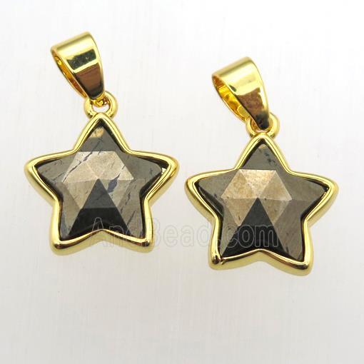 Pyrite star pendant