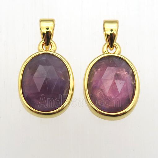 Amethyst oval pendant