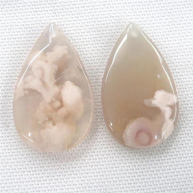 Cherry Agate pendants, teardrop