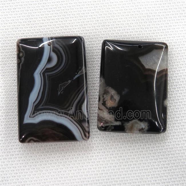 black Cherry Agate pendants, rectangle