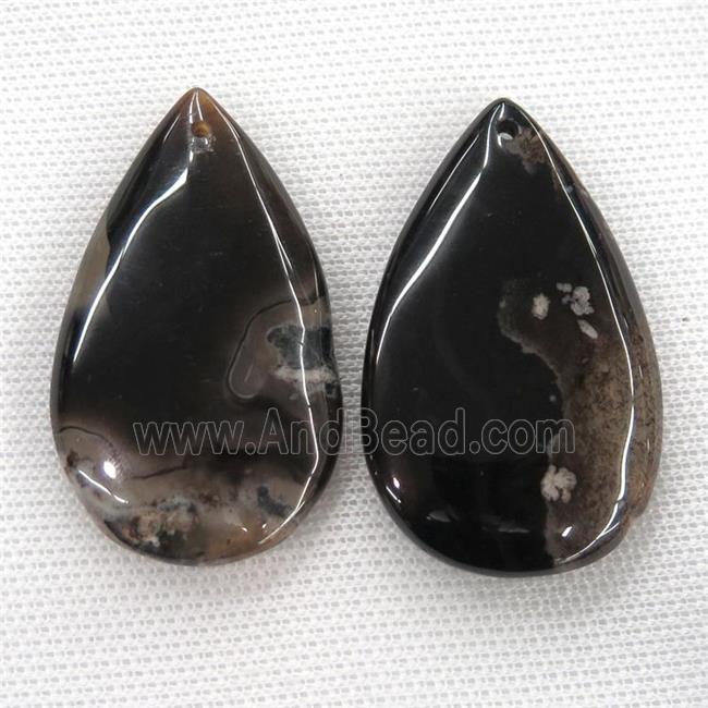 black Cherry Agate teardrop ndants
