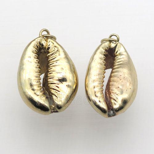 shell pendant, gold plated