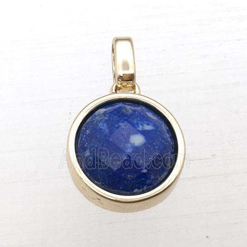 blue Lapis circle pendant