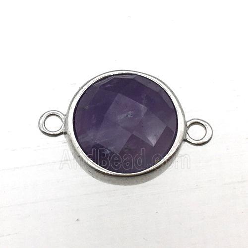 purple Amethyst circle connector