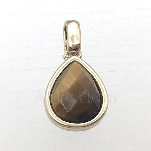 Tiger eye stone teardrop pendant