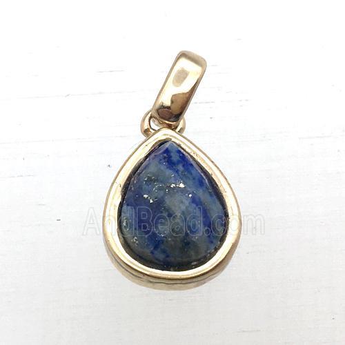 blue Lapis Lazuli teardrop pendant