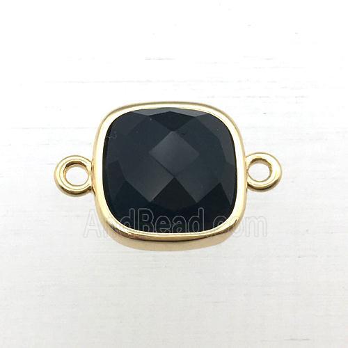 black Onyx Agate square connector
