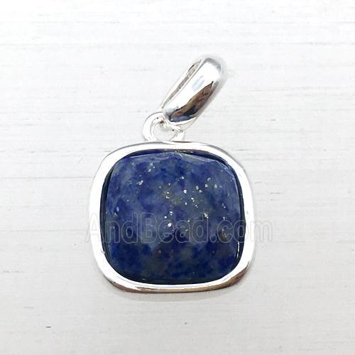 blue Lapis square pendant