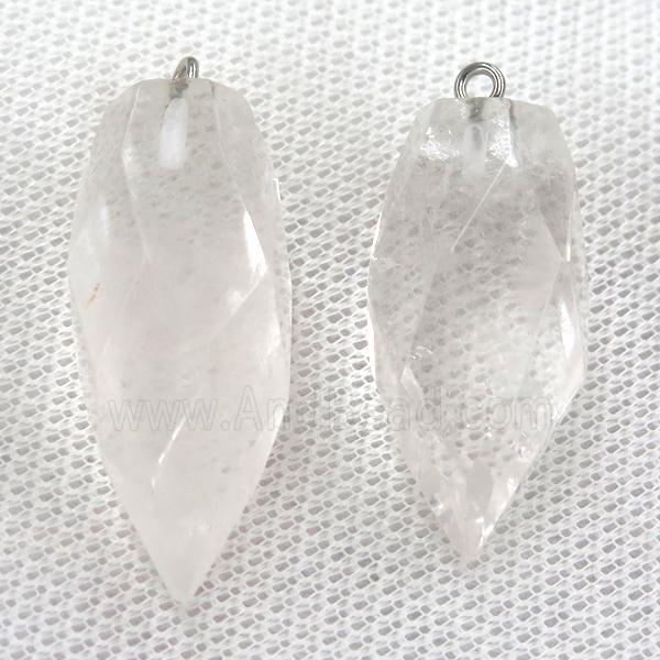 Clear Quartz bullet pendant