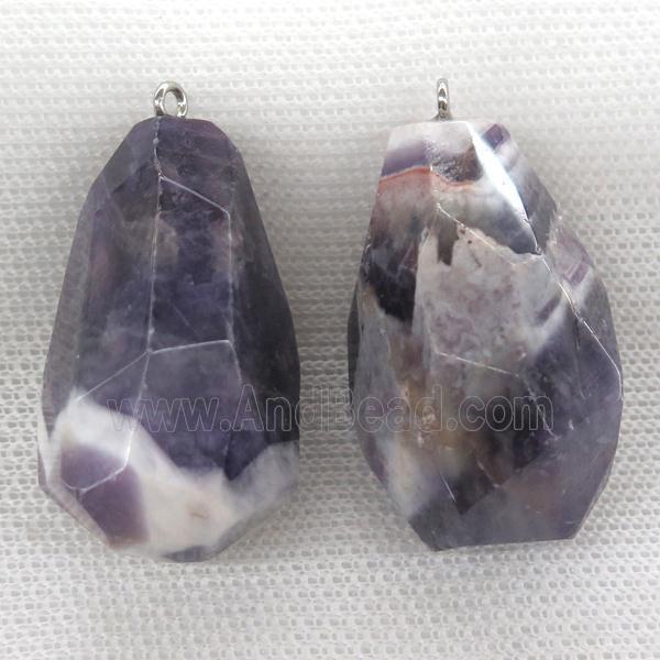 Dogtooth Amethyst pendant, freeform