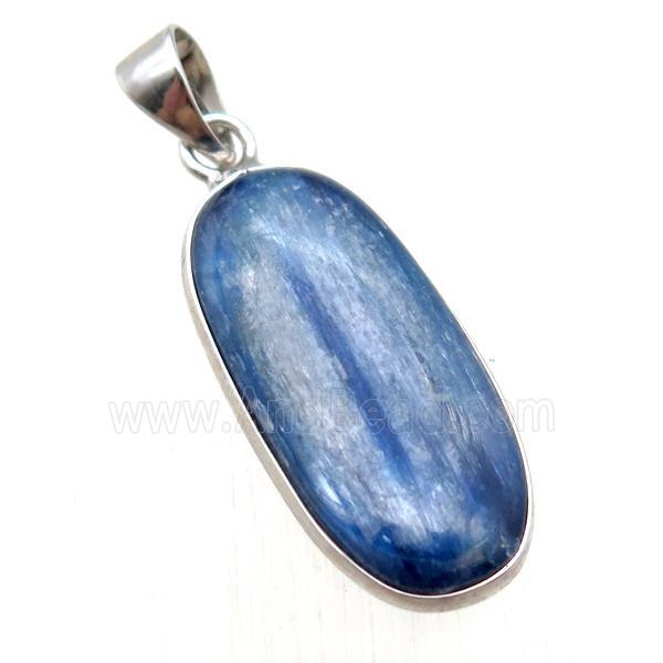 blue Kyanite oval pendant
