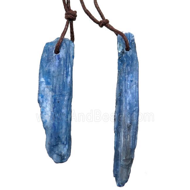 blue Kyanite stick pendant