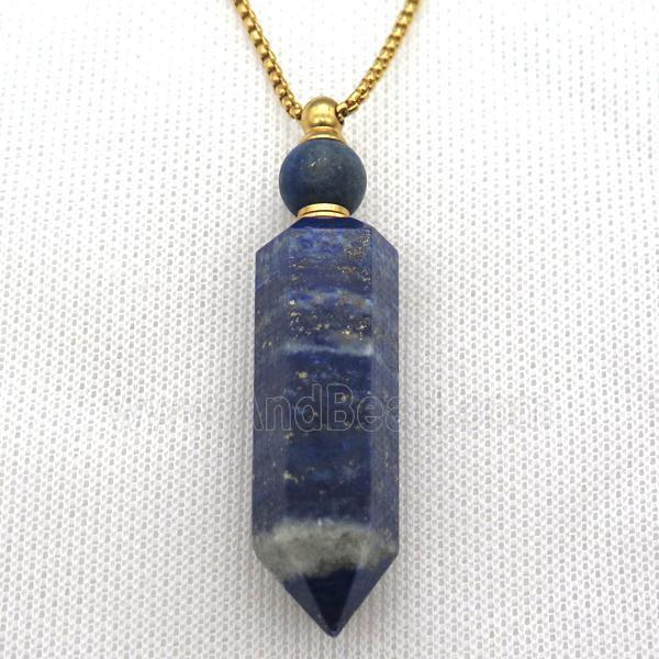 blue Lapis perfume bottle Necklace
